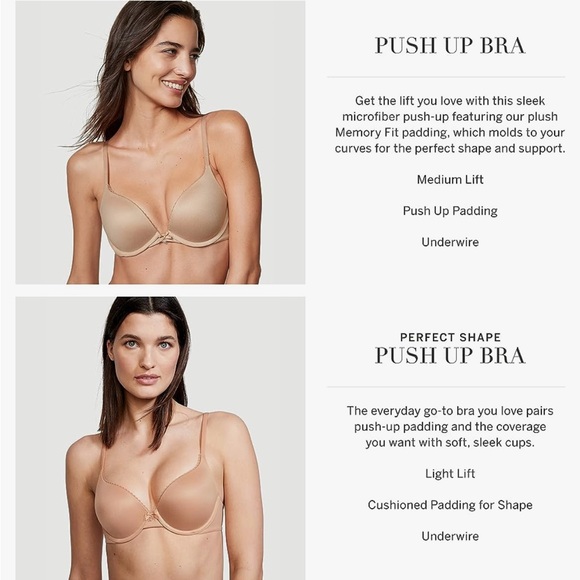 Victoria’s Secret BODY BY VICTORIA Push Up Bra - 34DDD - Black Push-Up 34F - Picture 10 of 11